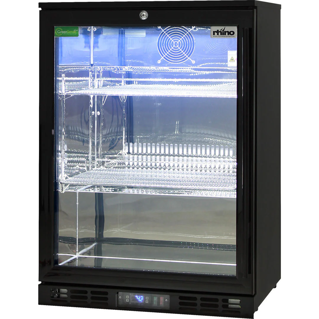 Black Commercial Glass 1 Door Quiet Running Bar Fridge With Energy Efficient Parts And Operation - Model SG1L-B - Image 4