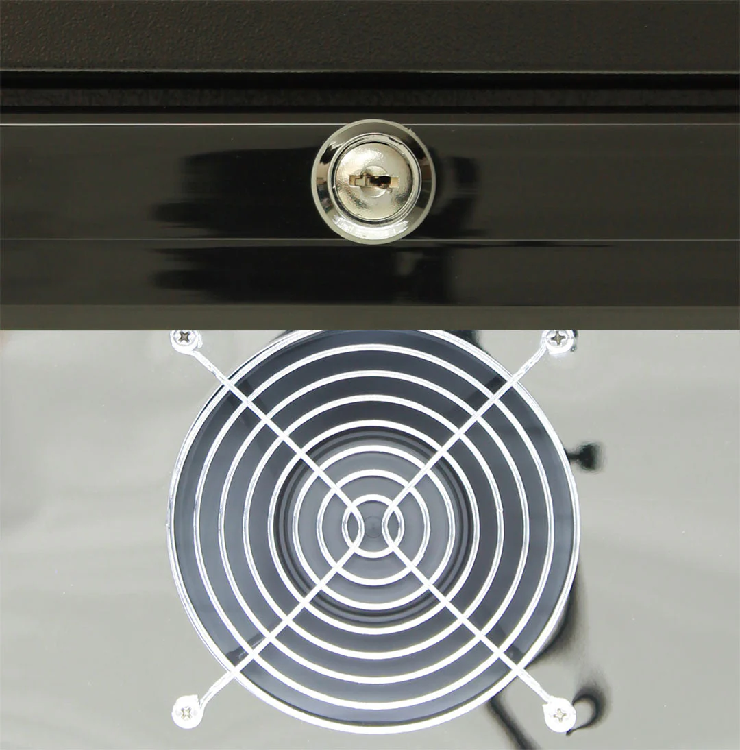Black Commercial Glass 1 Door Quiet Running Bar Fridge With Energy Efficient Parts And Operation - Model SG1L-B - Image 6