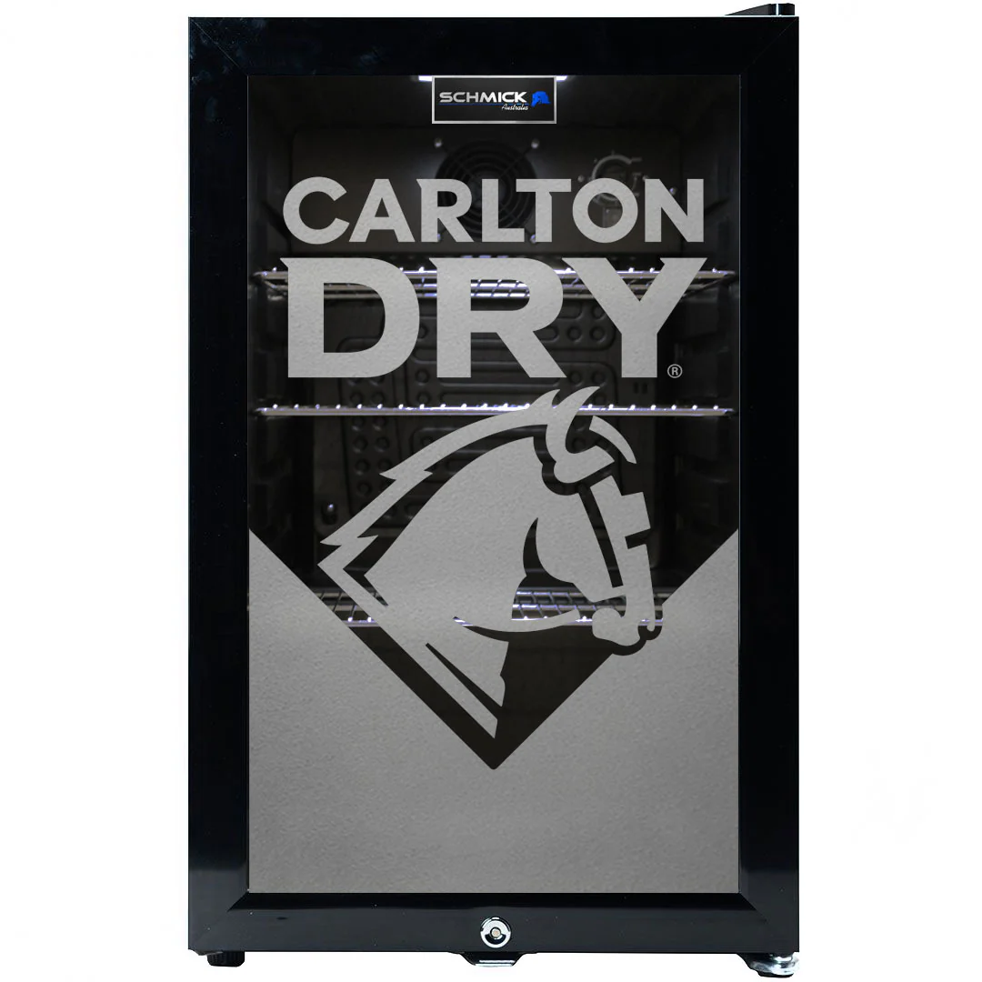 Carlton Dry Branded Glass Door Bar Fridge With Cool Frosted Door Logo - Model SC70-B-DRY - Image 4