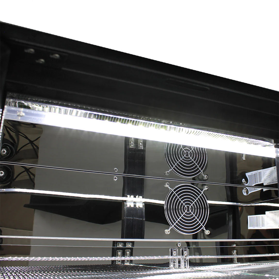 Commercial Under Bench Quiet Running Black Glass Double Door Bar Fridge Energy Efficient - Model SG2H-B - Image 9