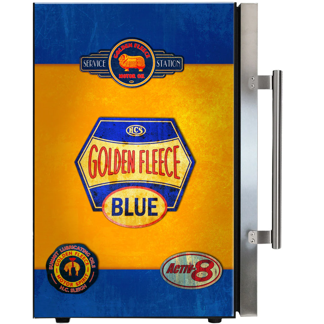 Golden Fleece Vintage Fuel Pump Branded Bar Fridge, Great gift idea! - Model SC70-FP-FLEECE - Image 3