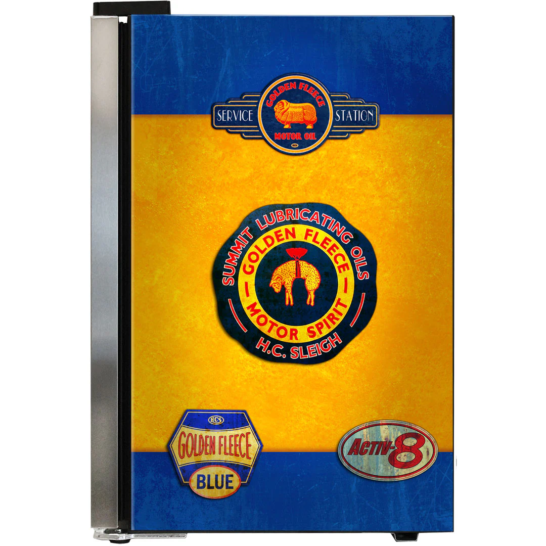 Golden Fleece Vintage Fuel Pump Branded Bar Fridge, Great gift idea! - Model SC70-FP-FLEECE - Image 4