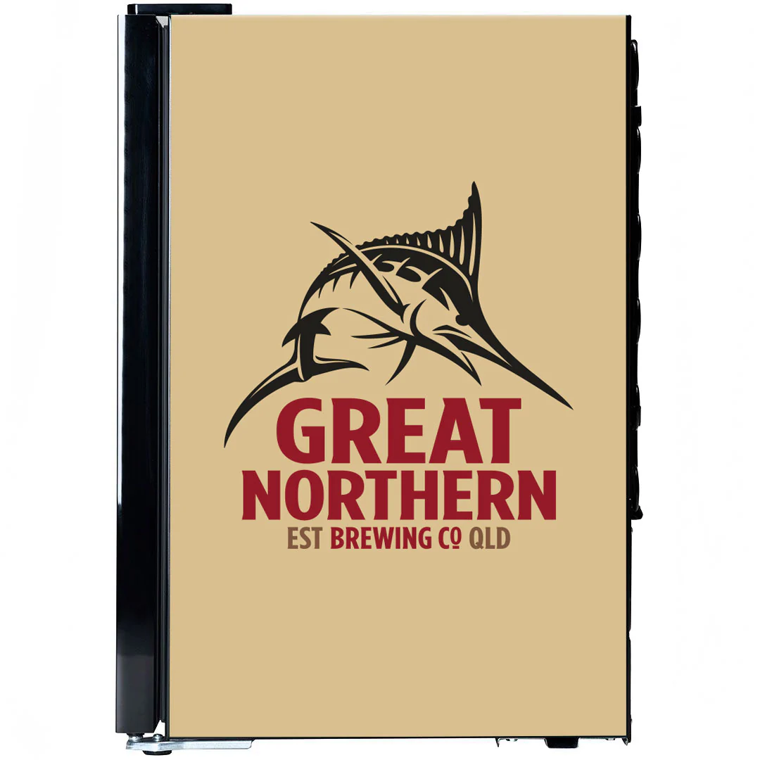 Great Northern Branded Glass Door Bar Fridge With Cool Frosted Door Logo - Model SC70-B-GNBC-GOLD - Image 3