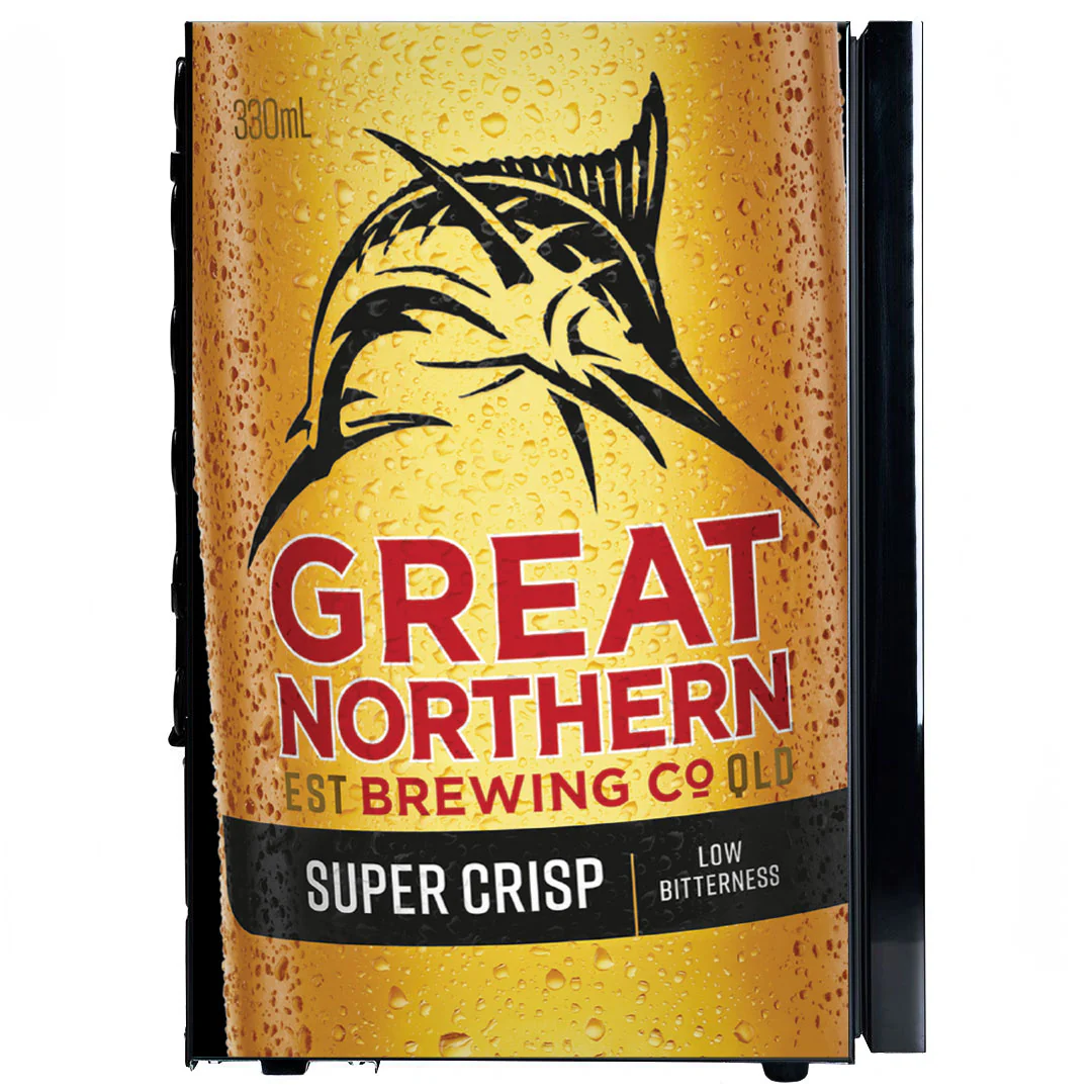 Great Northern Super Crisp Branded Glass Door Bar Fridge With Cool Frosted Door Logo - Model SC70-B-GNBC-CRISP - Image 7