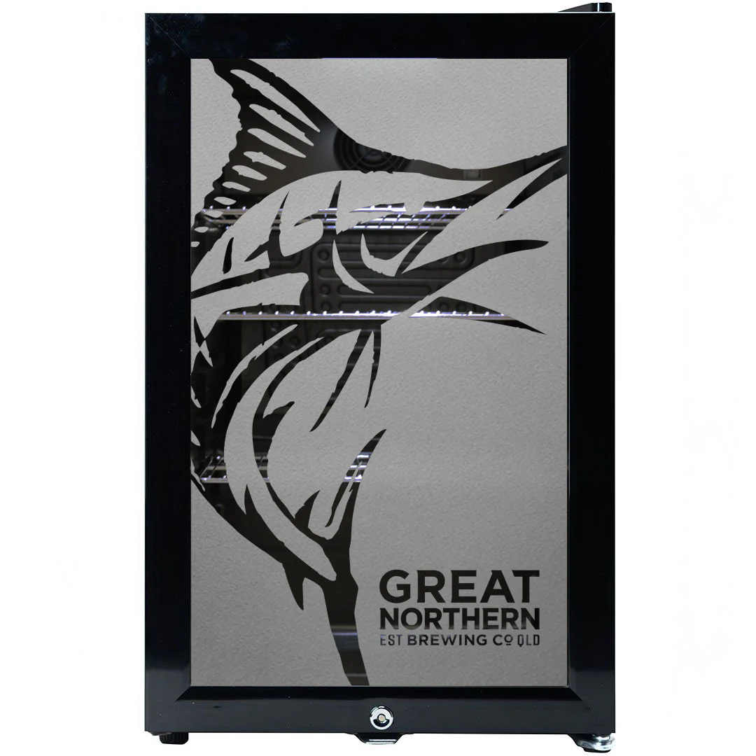 Great Northern Super Crisp Branded Glass Door Bar Fridge With Cool Frosted Door Logo - Model SC70-B-GNBC-CRISP - Image 8
