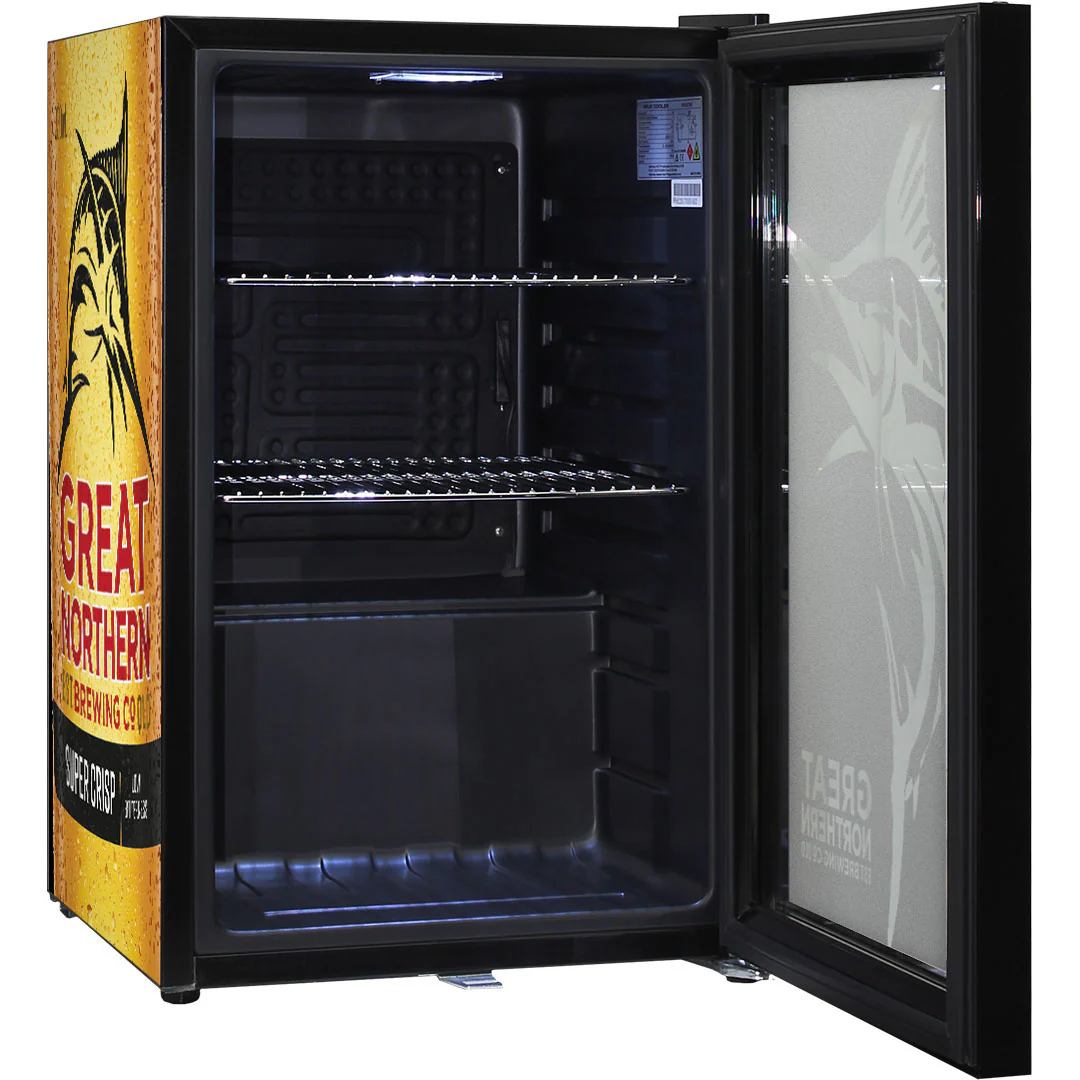 Great Northern Super Crisp Branded Glass Door Bar Fridge With Cool Frosted Door Logo - Model SC70-B-GNBC-CRISP - Image 9