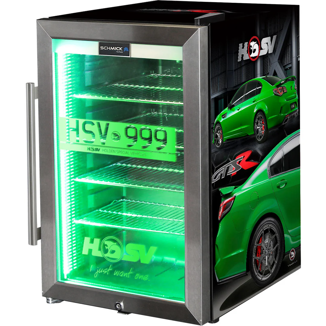 HSV GTSR branded bar fridge, Great gift idea! Add You Own Number Plate To Door! Model SC70-SS-GTSR - Image 6
