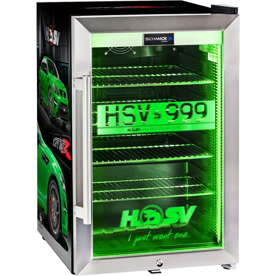 HSV GTSR branded bar fridge, Great gift idea! Add You Own Number Plate To Door! Model SC70-SS-GTSR - Image 7