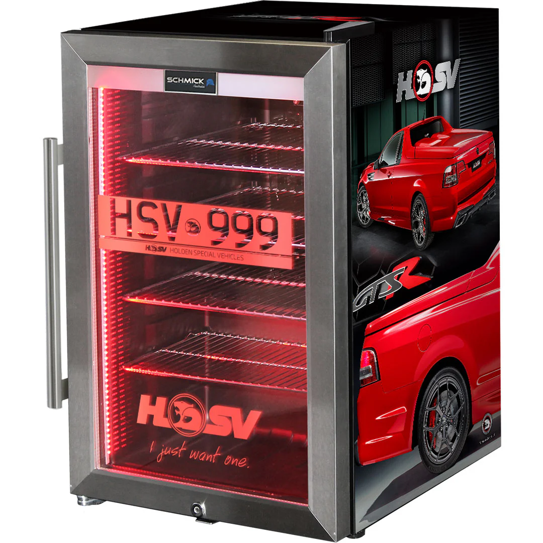 HSV GTSR Maloo branded bar fridge. Great gift idea! Add You Own Number Plate To Door! - Model SC70-SS-GTSR-Maloo - Image 5