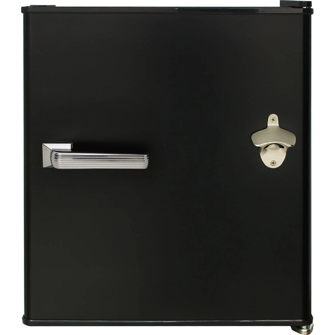 Retro Black Small Vintage Mini Bar Fridge 46 Litre Schmick Brand With Opener - Model HUS-BC46B-RET - Image 4
