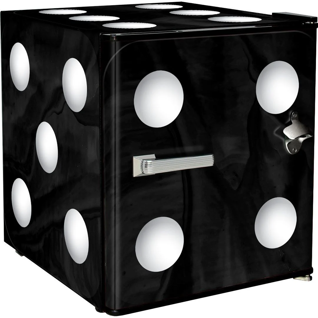 Retro Dice Design Mini Bar Fridge - A Great Gift Idea - ModelBC46B-DICE - Image 3