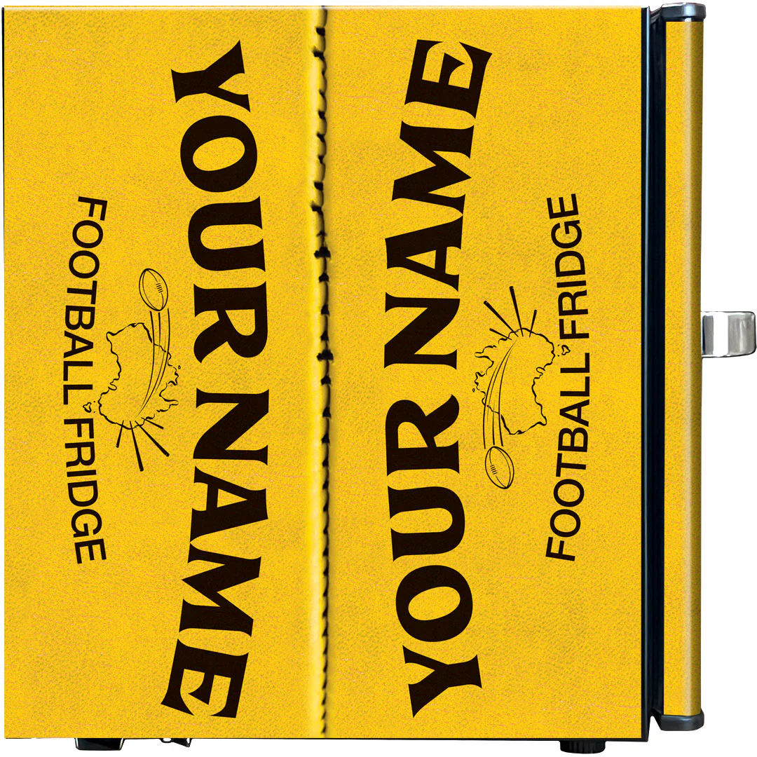 Retro Footy Design Vintage Mini Bar Fridge With Opener - Add Your Own Name - Model BC46B-FOOTY - Image 11
