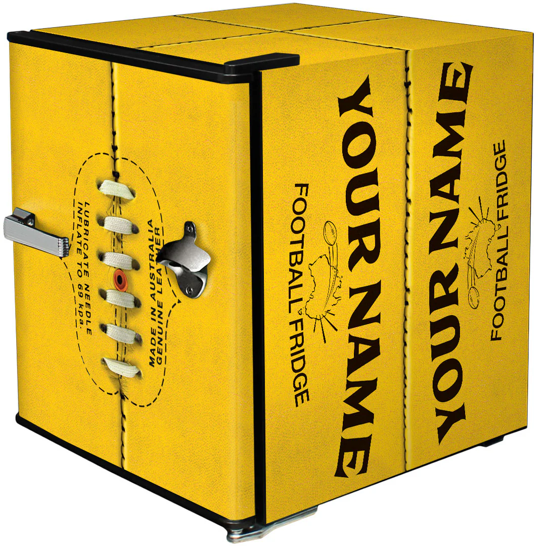 Retro Footy Design Vintage Mini Bar Fridge With Opener - Add Your Own Name - Model BC46B-FOOTY - Image 18