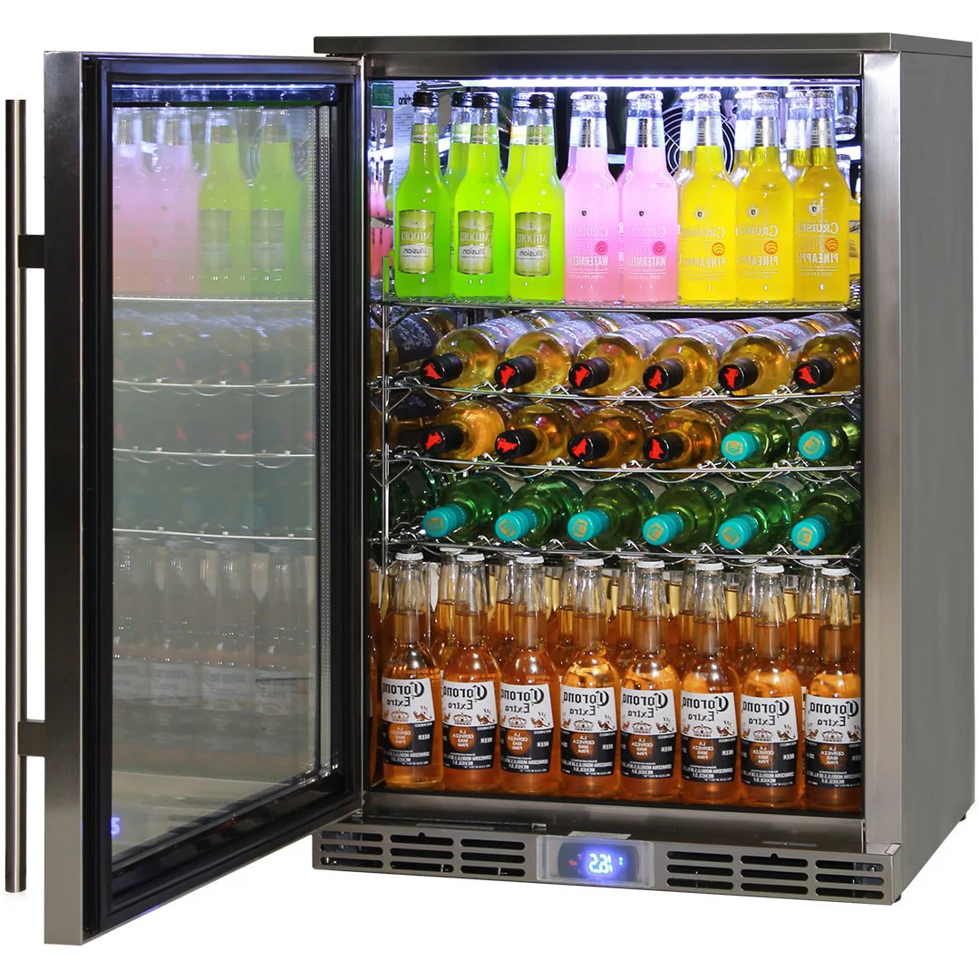 Rhino Alfresco Bar Fridge Glass Door Outdoor Rated 129L - Model GSP1HL-840-SS - Image 6