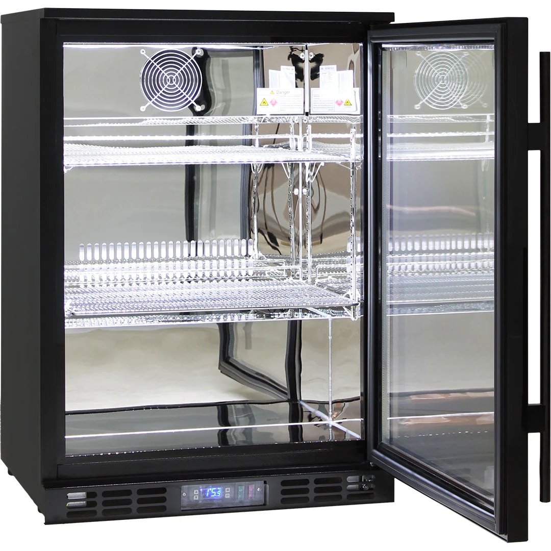 Rhino Black Commercial Glass Door Quiet Running Bar Fridge With Energy Efficient Parts And Operation - Model SG1R-B - Image 3