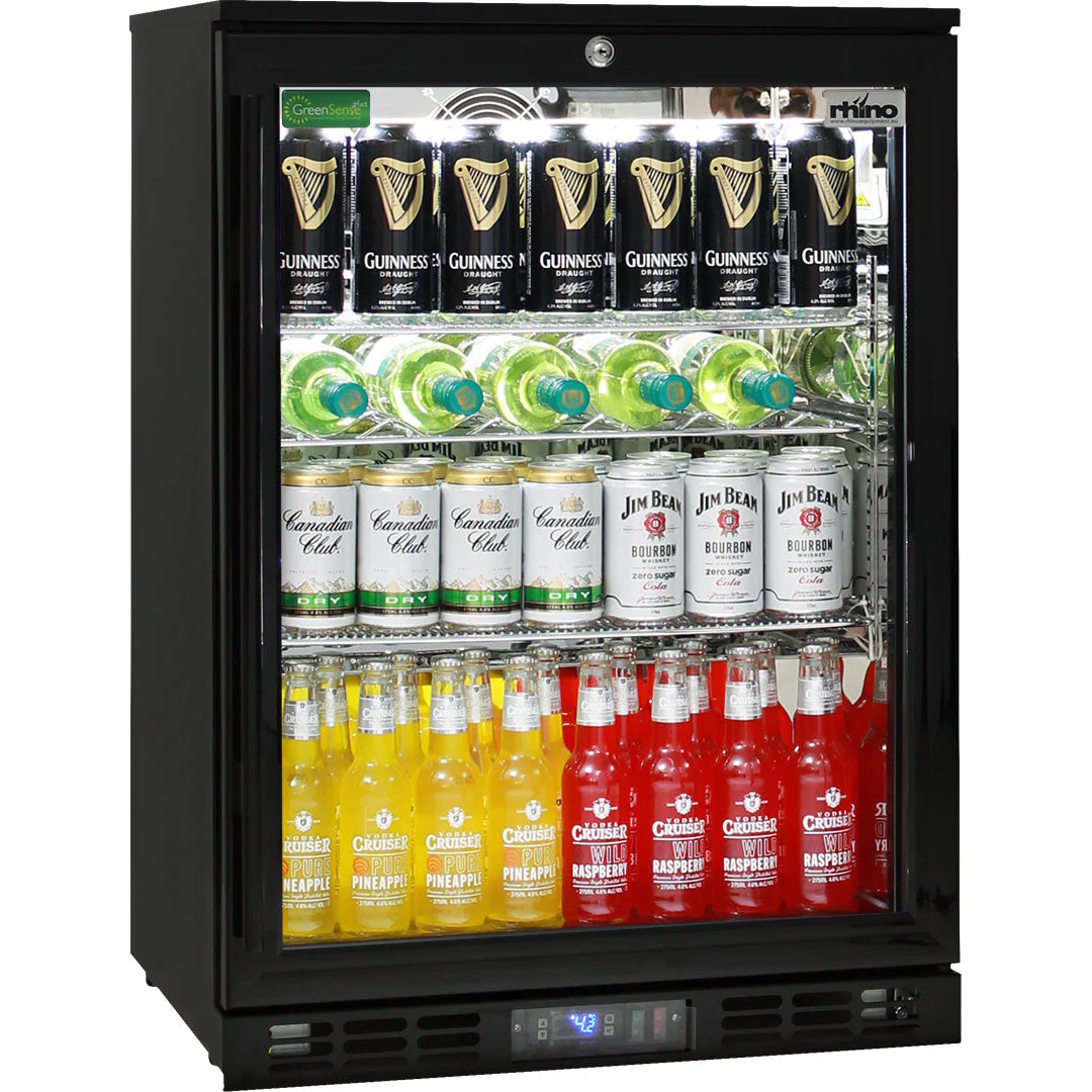 Rhino Black Commercial Glass Door Quiet Running Bar Fridge With Energy Efficient Parts And Operation - Model SG1R-B - Image 4