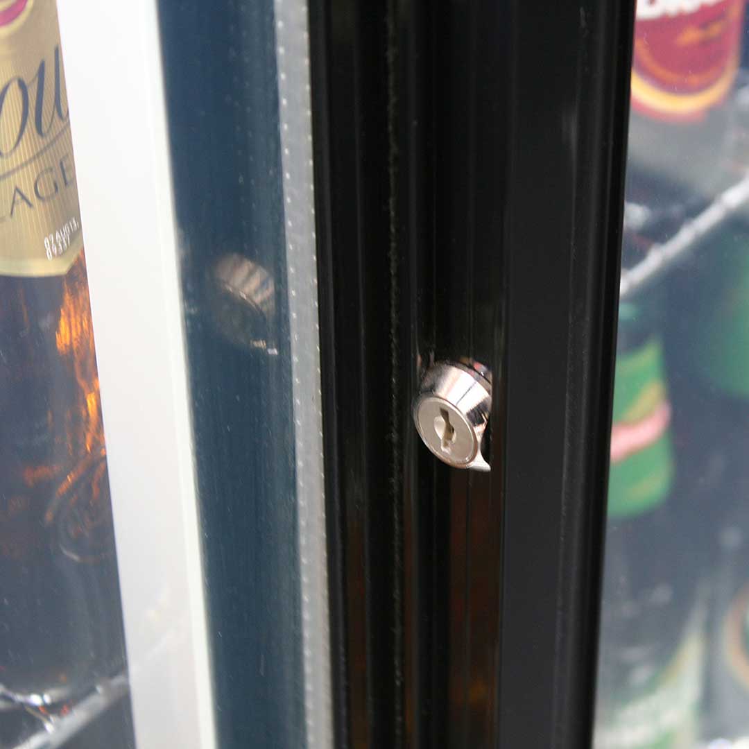 Rhino Black Glass Sliding Under Bench 2 Door Bar Fridge Energy Efficient LG Compressor - Model SG2S-B - Image 5