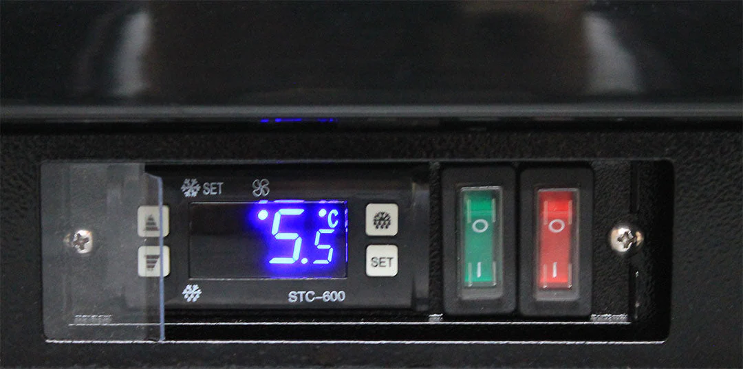 Rhino Black Glass Sliding Under Bench 2 Door Bar Fridge Energy Efficient LG Compressor - Model SG2S-B - Image 6