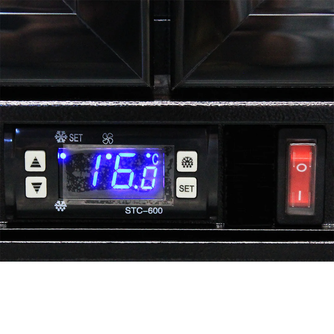 Rhino Night Club Quiet Running Commercial Multi Light Colored Black 2 Door Bar Fridge - Model SG2H-NC - Image 3