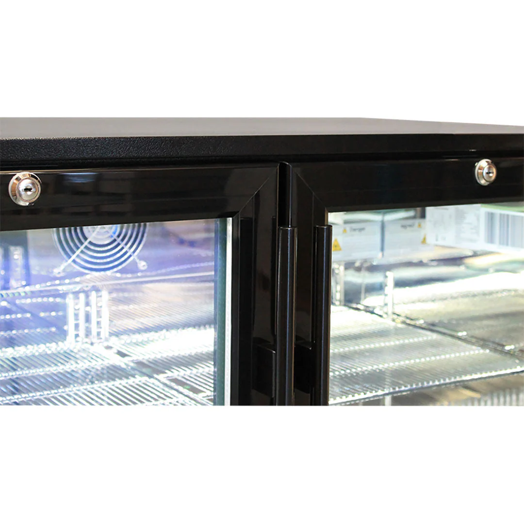 Rhino Night Club Quiet Running Commercial Multi Light Colored Black 2 Door Bar Fridge - Model SG2H-NC - Image 4