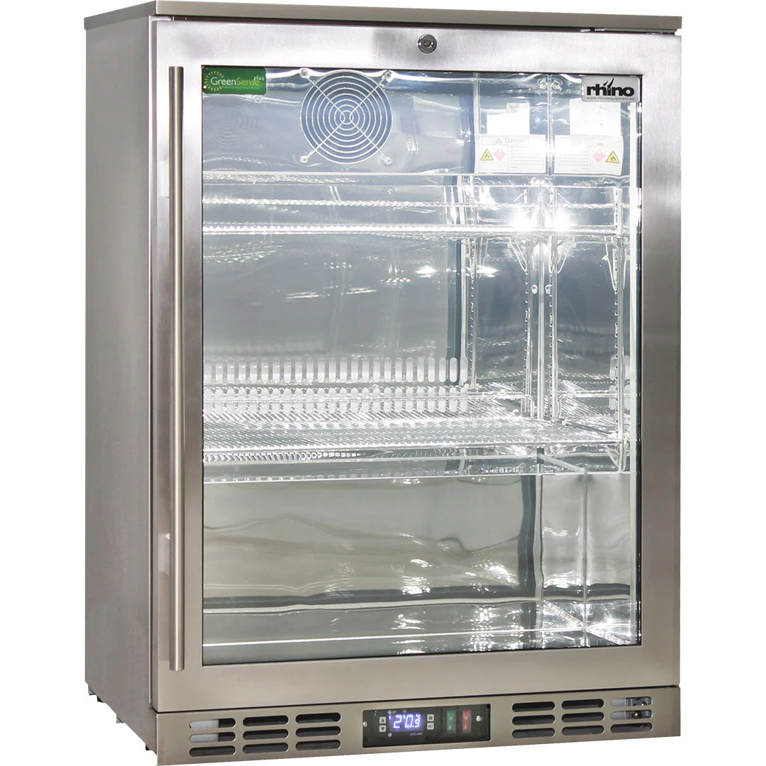 Rhino Stainless Steel 1 Heated Glass Door Quiet Running Bar Fridge With Brand Parts And Low Energy Consumption - Model SG1R-HD - Image 5