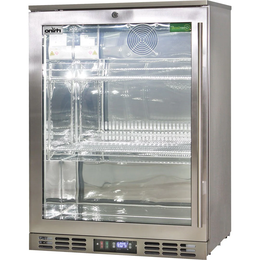 Rhino Stainless Steel 1 Heated Glass Door Quiet Running Bar Fridge With Low Energy Consumption - Left Hinged - Model SG1L-HD - Image 3
