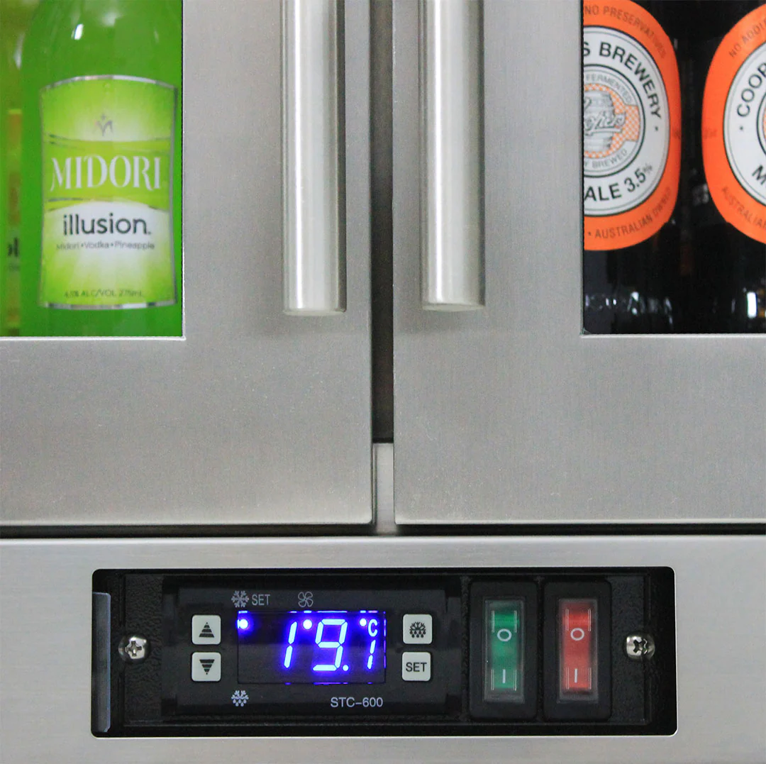 Rhino Stainless Steel 3 Door Heated Glass Bar Fridge Model SG3H-HD - Model SG3H-HD - Image 6