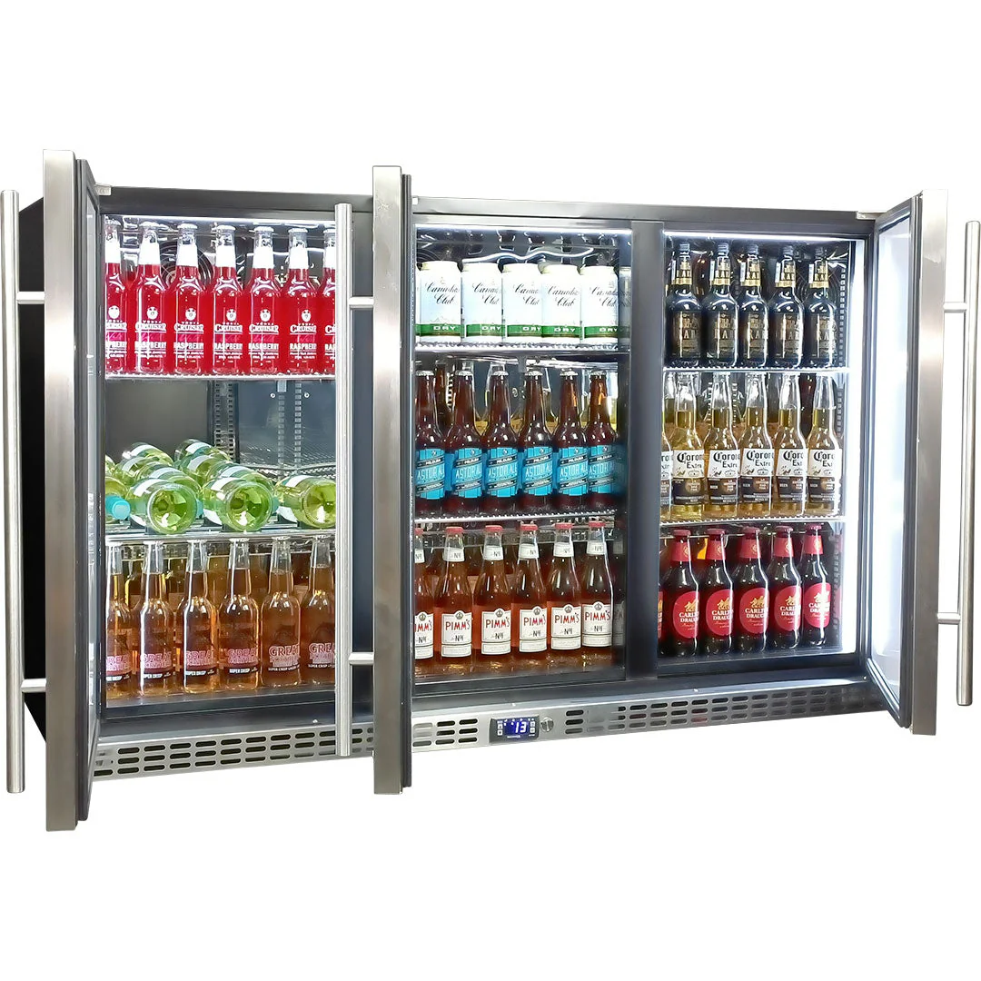 Schmick 3 Door Quiet Running Solid Stainless Steel Door Bar Fridge - Model  SK386-SD - Image 11