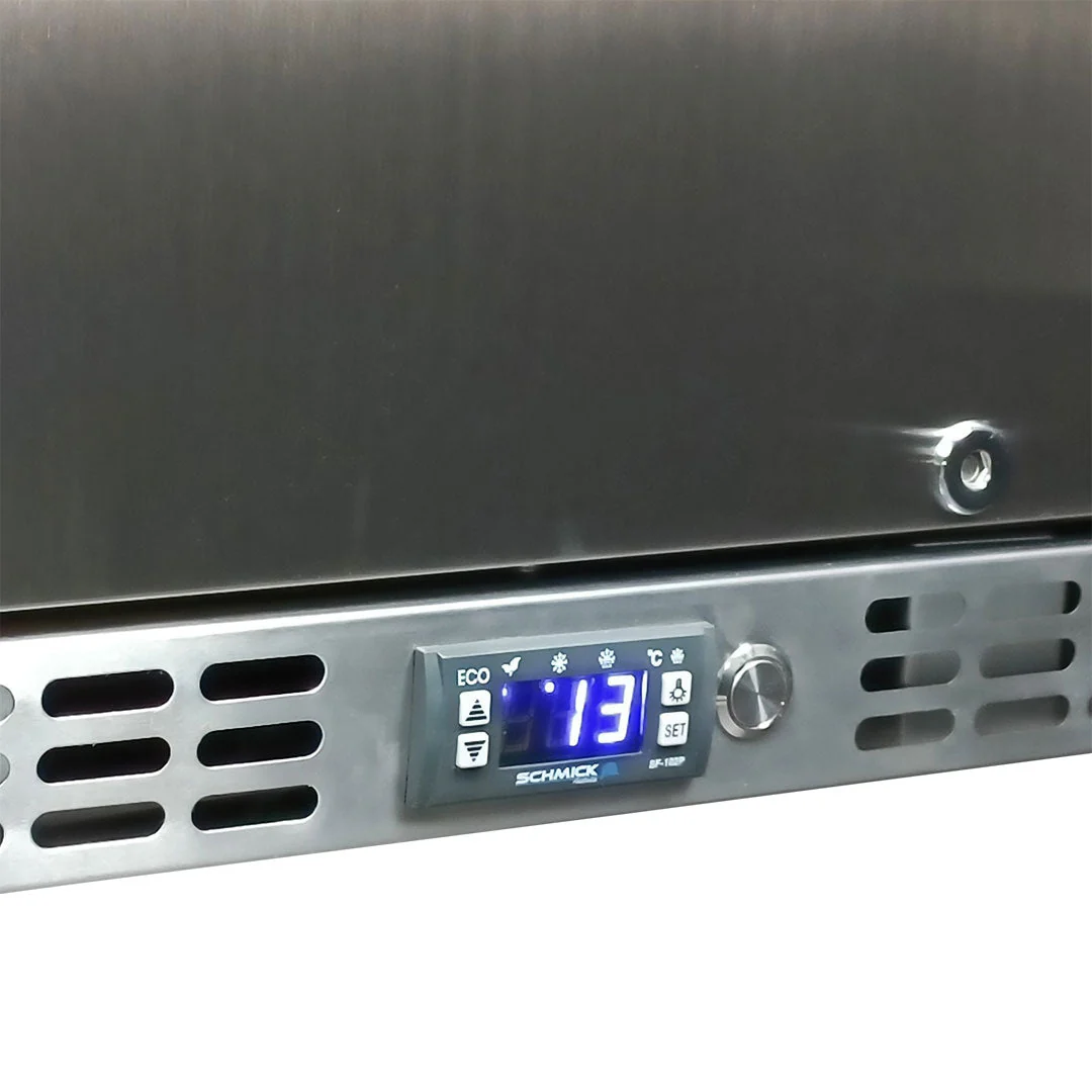 Schmick 3 Door Quiet Running Solid Stainless Steel Door Bar Fridge - Model  SK386-SD - Image 5