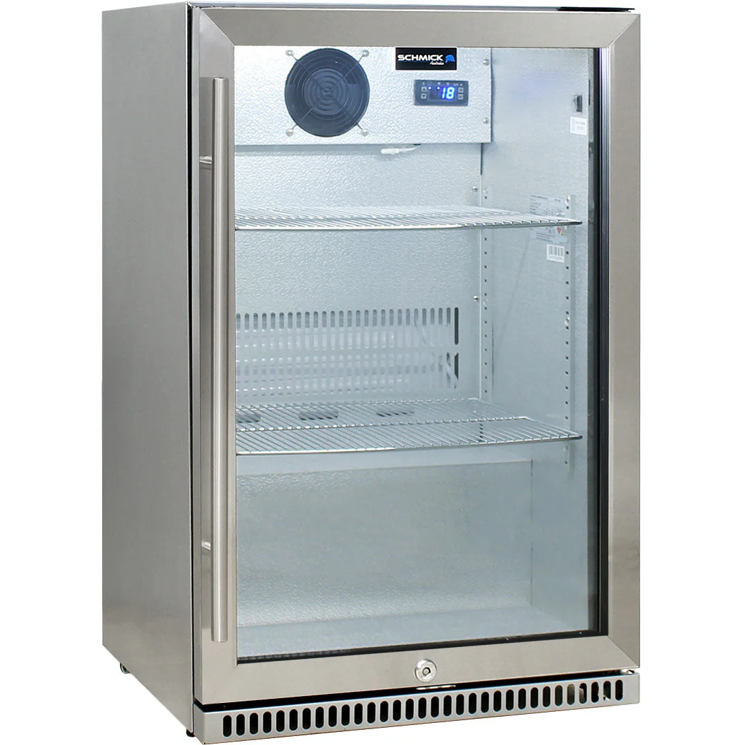 Schmick 304 Stainless Steel Bar Fridge Tropical Rated With Heated Glass and Triple Glazing 1 Door - Model SK118R-SS - Image 14