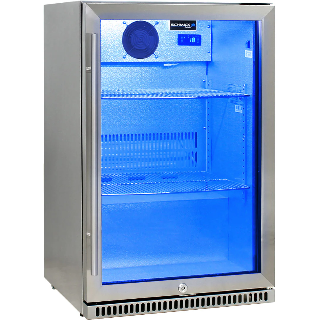 Schmick 304 Stainless Steel Bar Fridge Tropical Rated With Heated Glass and Triple Glazing 1 Door - Model SK118R-SS - Image 3