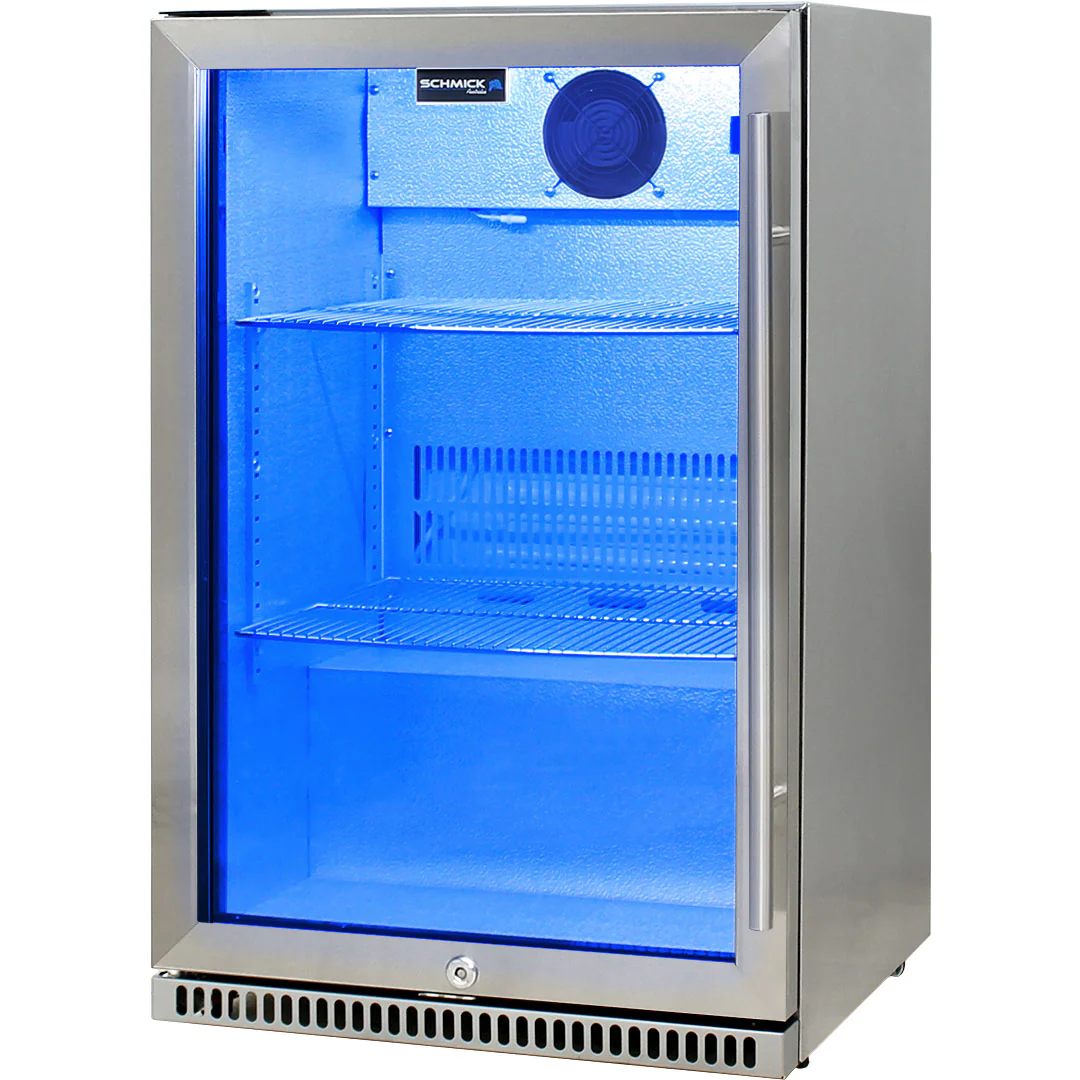 Schmick 304 Stainless Steel Bar Fridge Tropical Rated With Heated Glass and Triple Glazing - Model SK118L-SS - Image 3