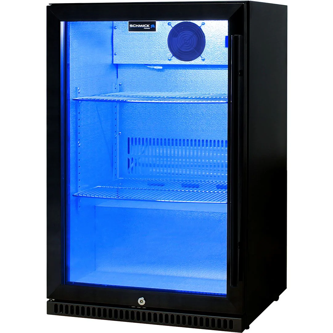 Schmick Black Bar Fridge Tropical Rated With Heated Glass and Triple Glazing 1 Door - Model SK118L-B - Image 14