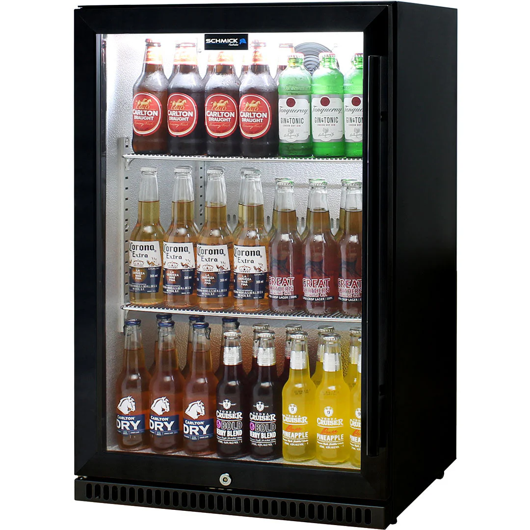 Schmick Black Bar Fridge Tropical Rated With Heated Glass and Triple Glazing 1 Door - Model SK118L-B - Image 4