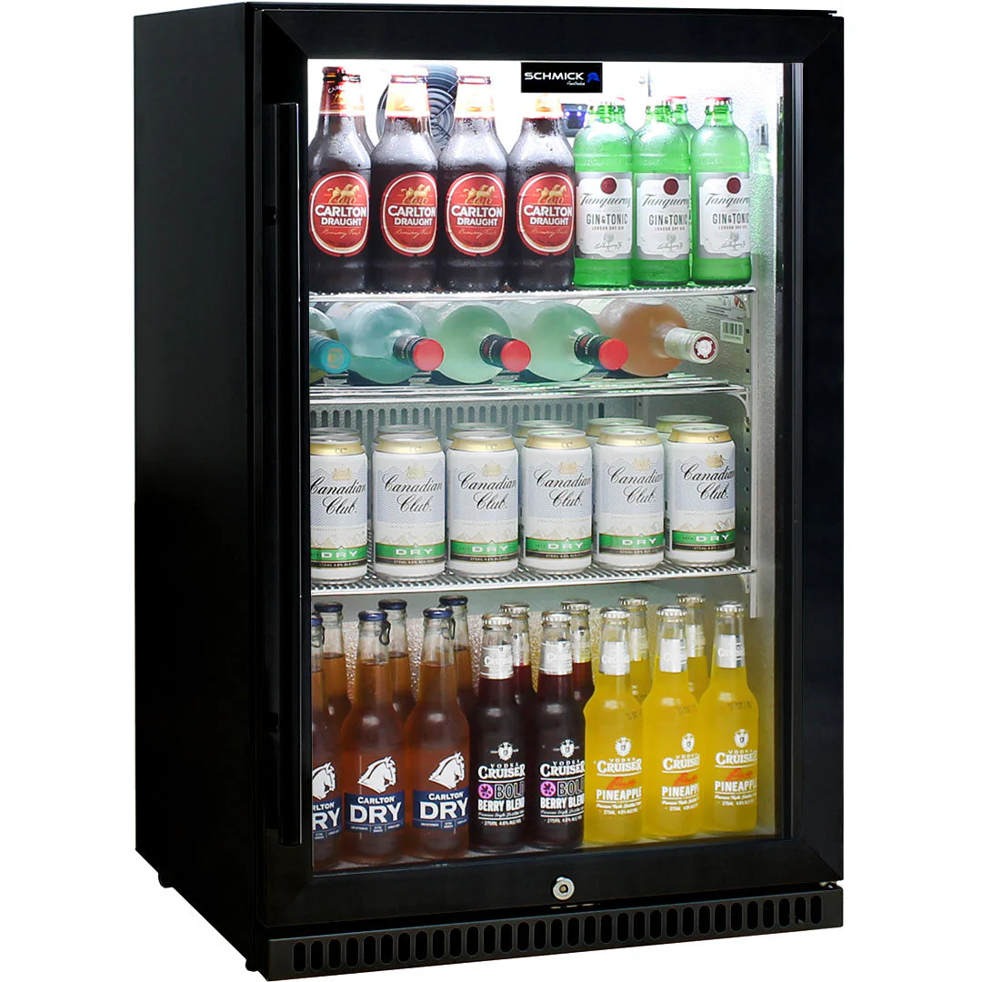 Schmick Black Bar Fridge Tropical Rated With Heated Glass and Triple Glazing 1 Door - Model SK118R-B - Image 5