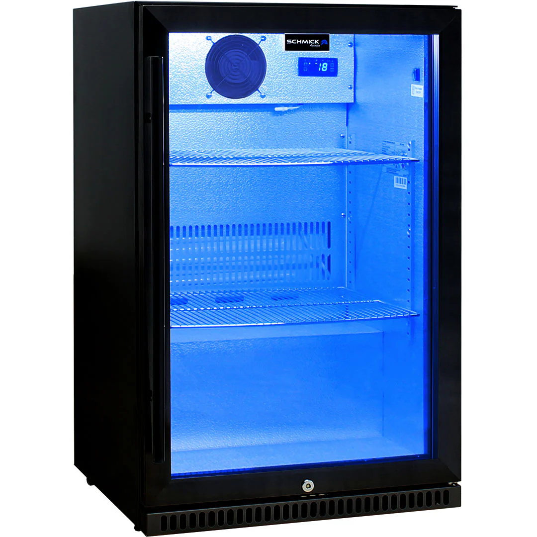 Schmick Black Bar Fridge Tropical Rated With Heated Glass and Triple Glazing 1 Door - Model SK118R-B - Image 8