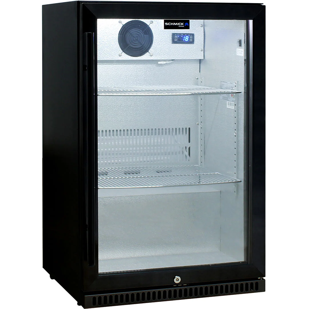 Schmick Black Bar Fridge Tropical Rated With Heated Glass and Triple Glazing 1 Door - Model SK118R-B - Image 9