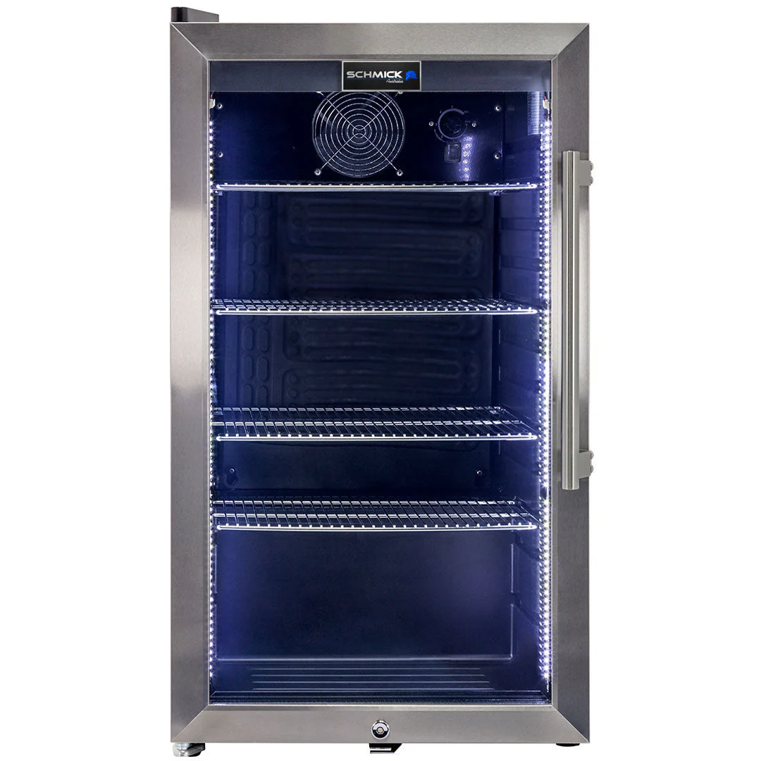 AAA Schmick Outdoor Triple Glazed Alfresco Bar Fridge With Led Strip Lights, Lock and LOW E Glass, indoor use also perfect! - Model HUS-SC88L-SS - Image 3