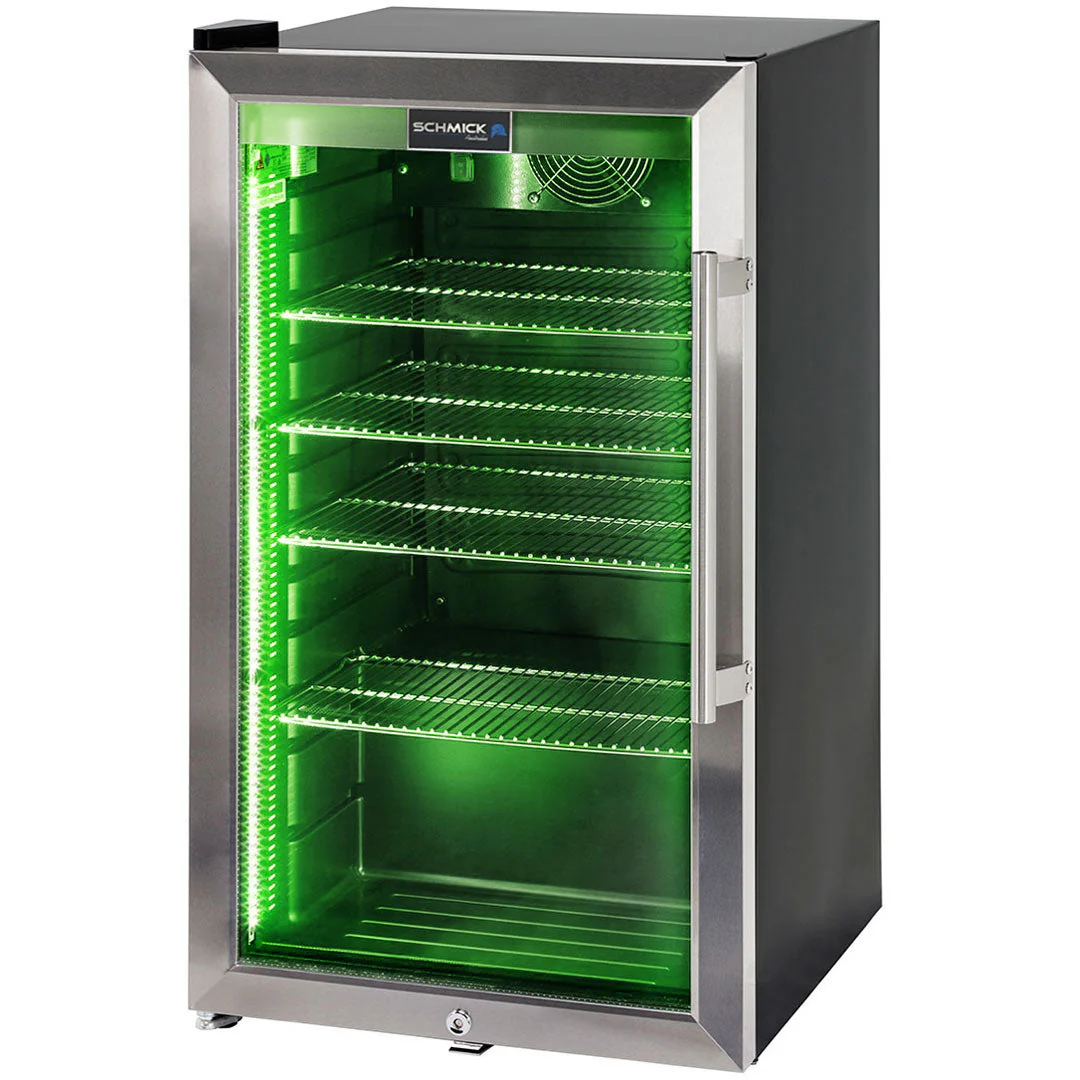 AAA Schmick Outdoor Triple Glazed Alfresco Bar Fridge With Led Strip Lights, Lock and LOW E Glass, indoor use also perfect! - Model HUS-SC88L-SS - Image 8