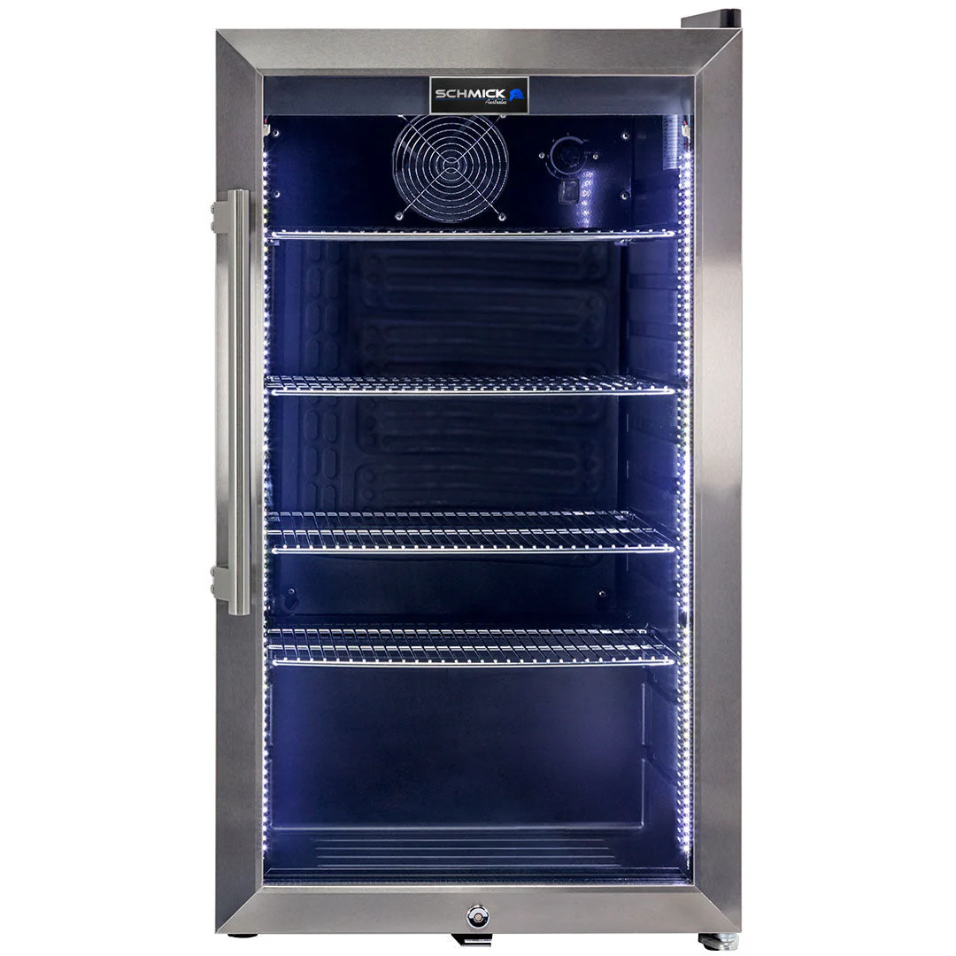 AAA Schmick Outdoor Triple Glazed Alfresco Bar Fridge With Led Strip Lights, Lock and LOW E Glass, indoor use also perfect! - Model HUS-SC88-SS - Image 3