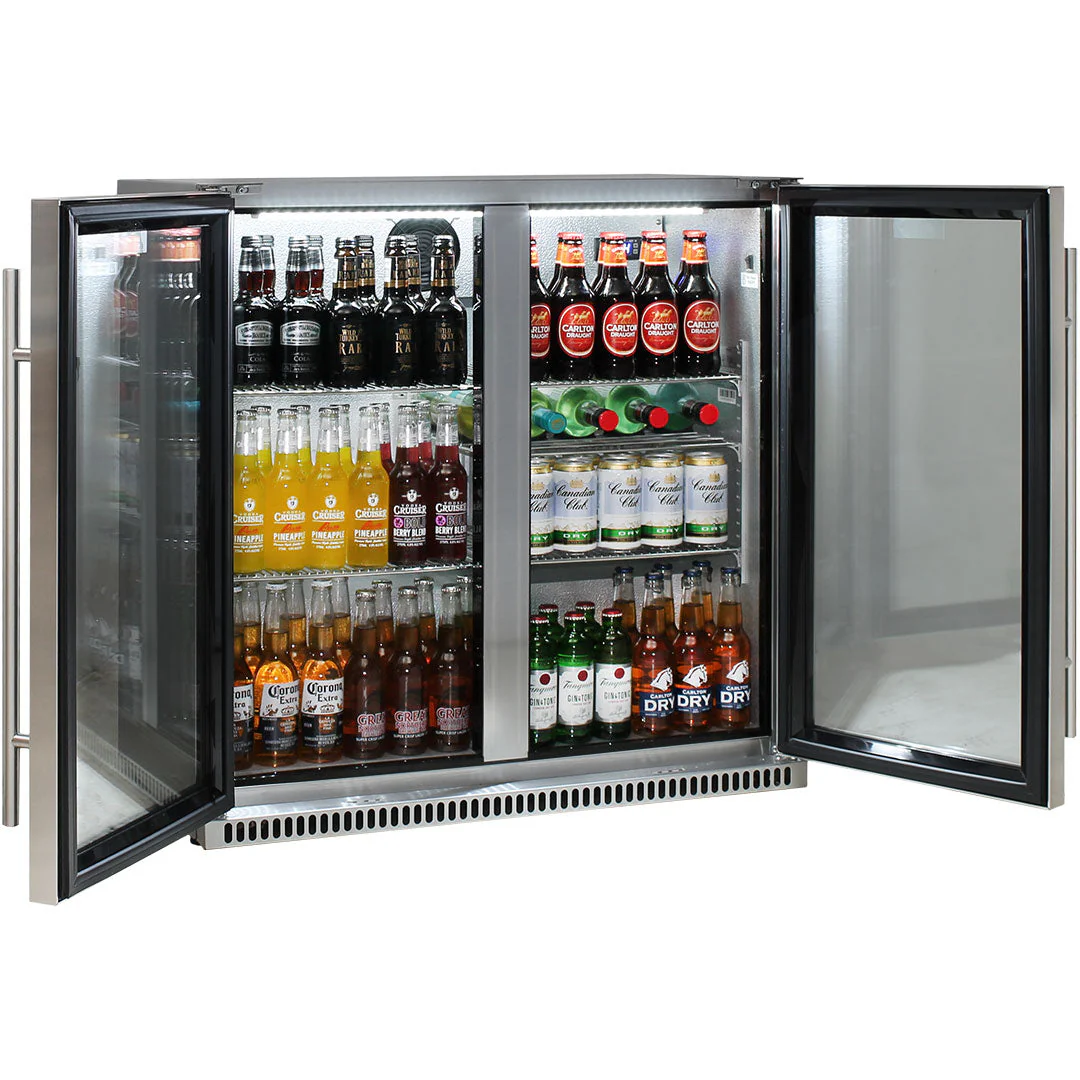 Schmick Stainless Bar Fridge 2 Door With Heated Glass and Triple Glazing - Model SK190-SS - Image 12