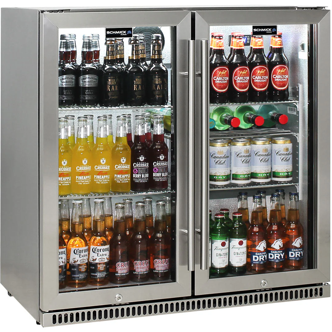 Schmick Stainless Bar Fridge 2 Door With Heated Glass and Triple Glazing - Model SK190-SS - Image 13