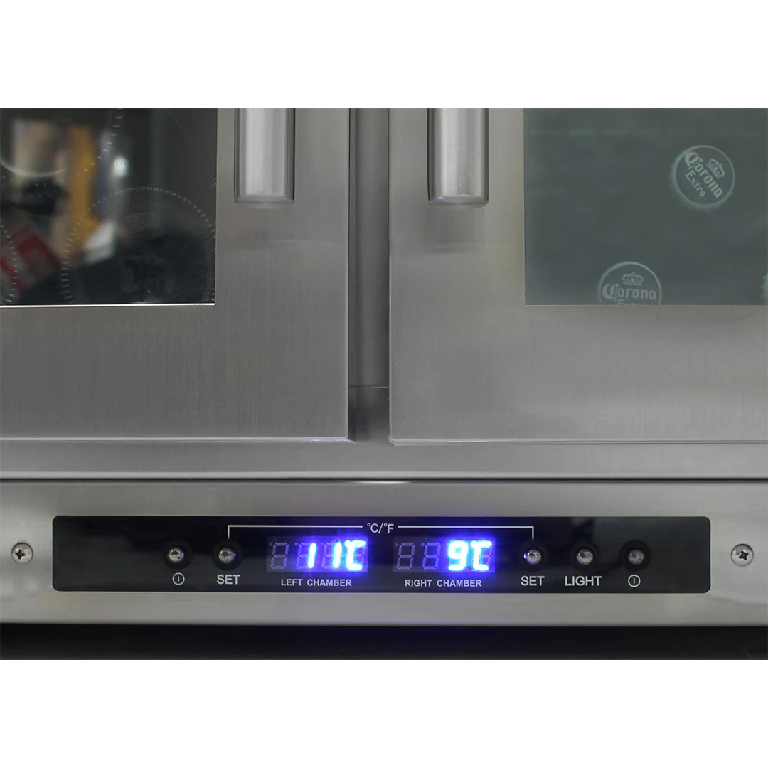 Schmick Twin Zone Beer And Wine Bar Fridge - Model JC190-GG - Image 8