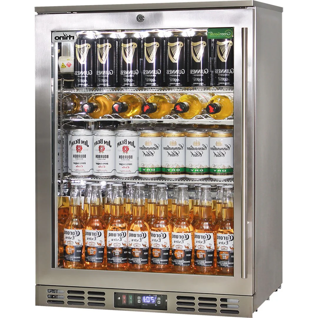 Rhino Stainless Steel 1 Heated Glass Door Quiet Running Bar Fridge With Low Energy Consumption - Left Hinged - Model SG1L-HD - Image 8