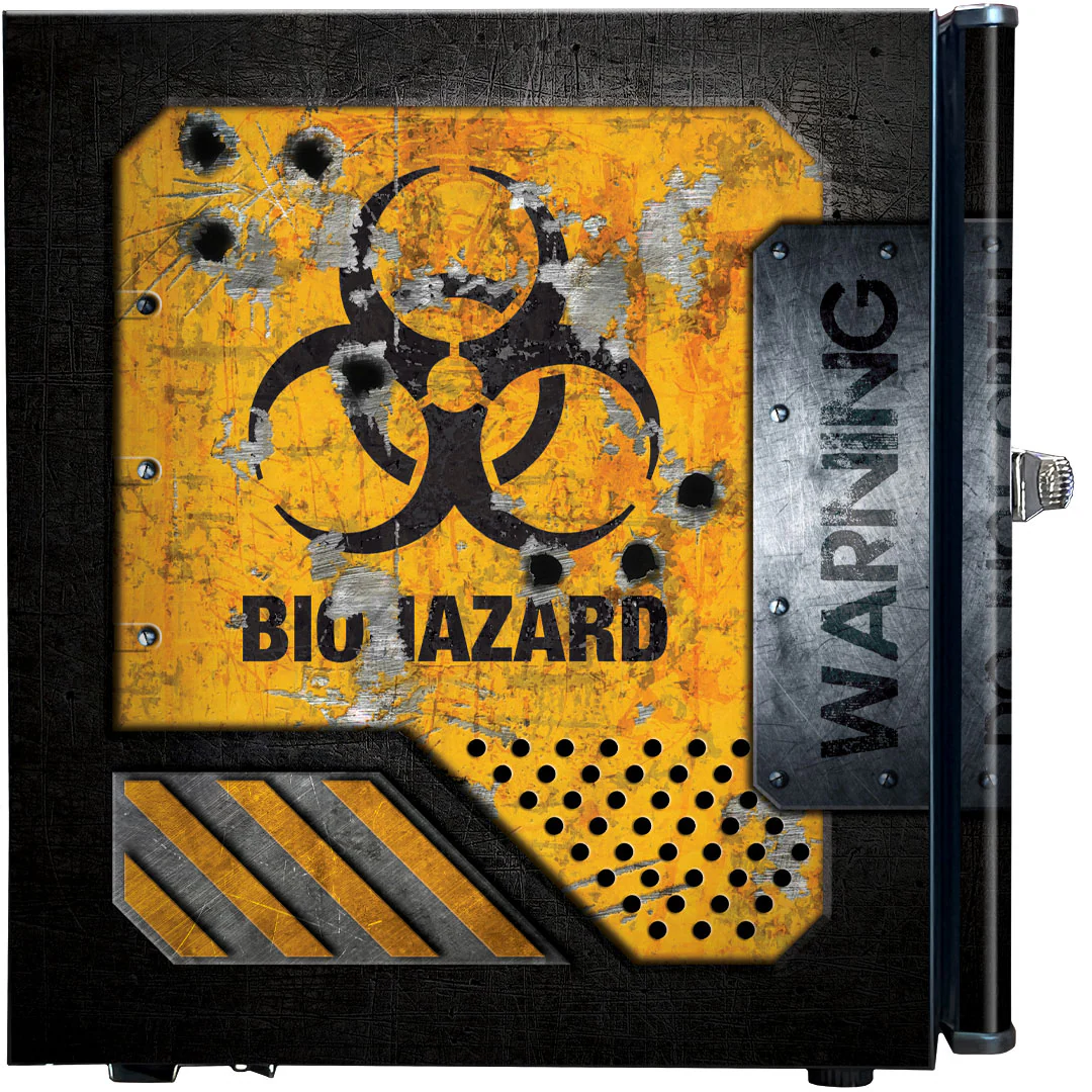 Toxic Waste Crate Design Mini Bar Fridge - A Great Gift Idea - Model BC46B-TOXIC - Image 3