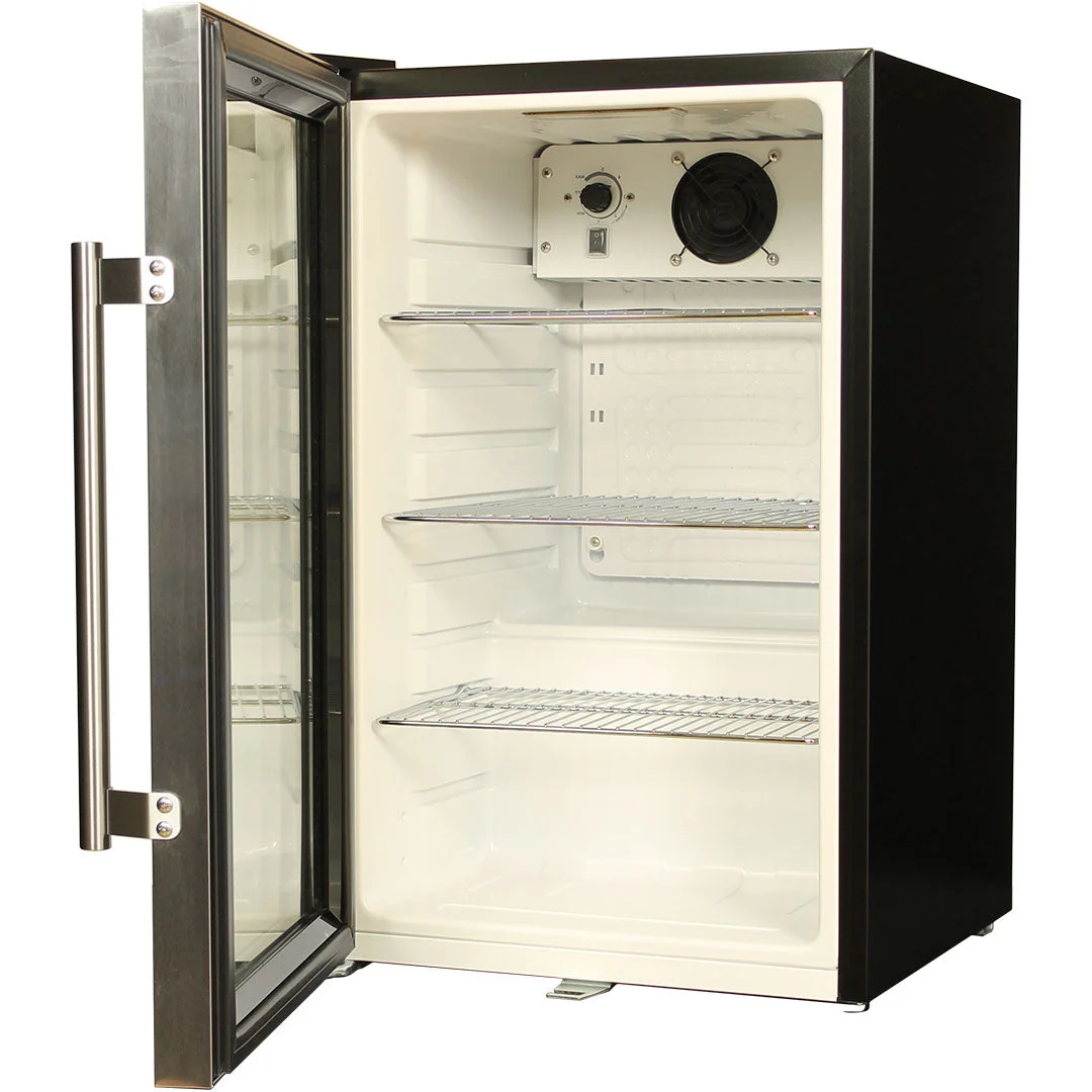 Tropical Glass Door Mini Bar Fridge - 80 Cans Left Hinged - Model EC68L-SSH - Image 7